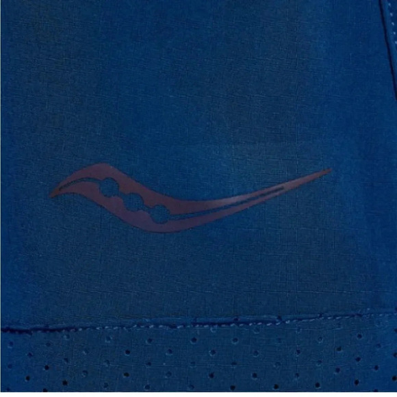 Saucony Women's M Medium Outpace 5" Shorts Indigo Blue NWT Pockets Lightweight - Picture 13 of 14